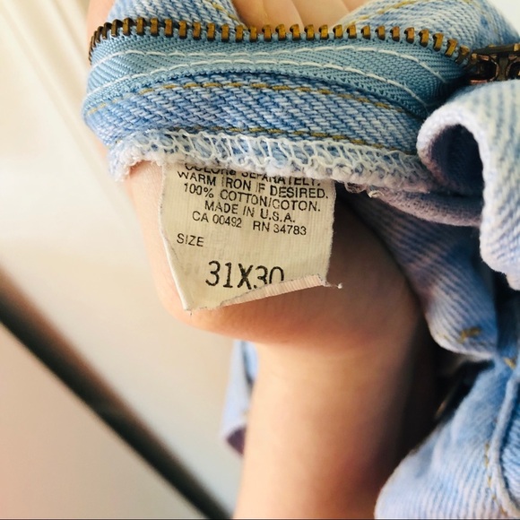 VINTAGE RIDDERS light wash cotton high waisted unisex mom jeans size 31 X 30 - Picture 3 of 8